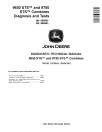 John Deere 9650 STS (SN. from 695501) and 9750 STS (SN. from 695601) Combines Diagnostic Manual (TM2102)
