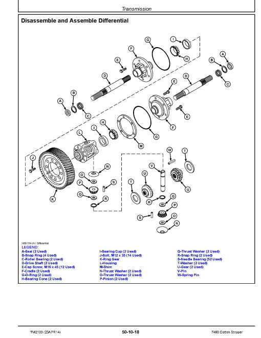 John Deere 7460 Cotton Strippers Repair Manual (TM2103) John Deere 7460 Cotton Strippers Repair Manual (TM2103)