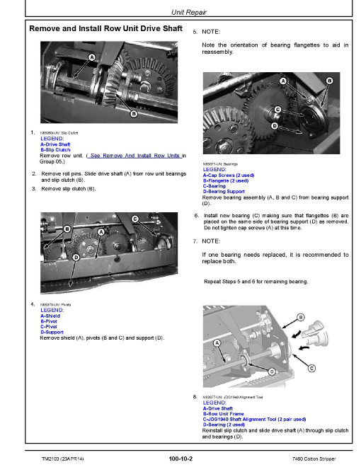 John Deere 7460 Cotton Strippers Repair Manual (TM2103) John Deere 7460 Cotton Strippers Repair Manual (TM2103)