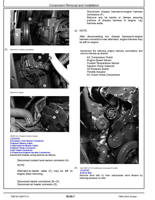 John Deere 7460 Cotton Strippers Repair Manual (TM2103) John Deere 7460 Cotton Strippers Repair Manual (TM2103)