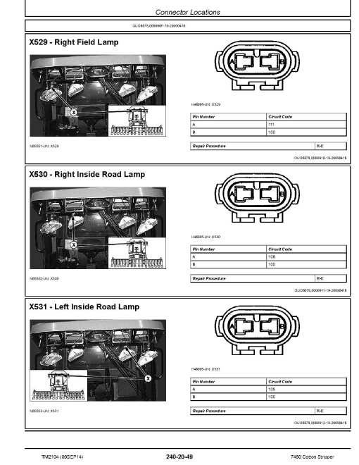 John Deere 7460 (SN. up to 027000) Cotton Strippers Diagnostic Manual (TM2104) John Deere 7460 (SN. up to 027000) Cotton Strippers Diagnostic Manual (TM2104)
