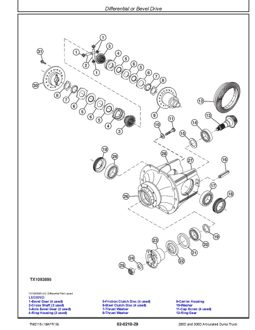 John Deere 250D and 300D Articulated Dump Trucks (SN: 599286-609165; BELL SN: 200537-201811) Repair Manual (TM2116)