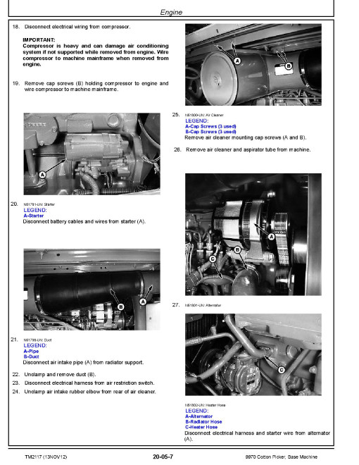 John Deere 9970 Cotton Pickers Repair Manual (TM2117) John Deere 9970 Cotton Pickers Repair Manual (TM2117)