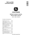 John Deere 9560 (SN. from 705201) and 9660 (SN. from 705201) Combines Repair Manual (TM2161)