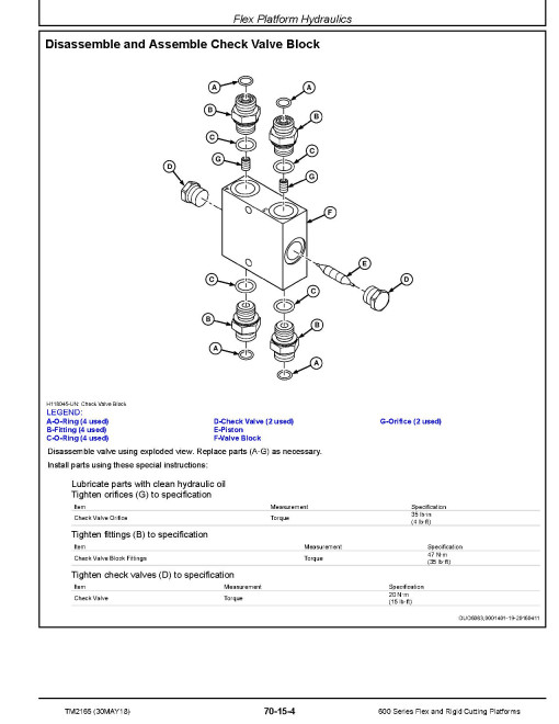 John Deere 615F, 618F, 620F, 622F, 625F, 630F, 635F Flex and 618R, 620R, 622R, 625R, 630R Rigid Cutting Platforms Repair Manual (TM2165) John Deere 615F, 618F, 620F, 622F, 625F, 630F, 635F Flex and 618R, 620R, 622R, 625R, 630R Rigid Cutting Platforms Repair Manual (TM2165)