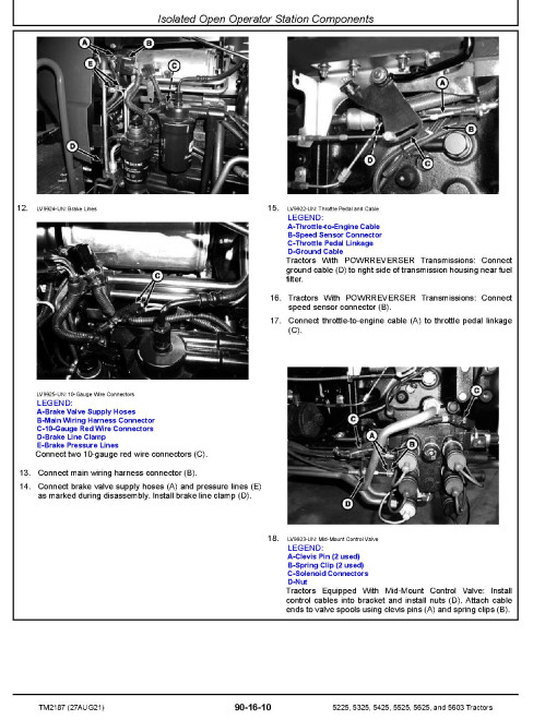 John Deere 5225, 5325, 5425, 5525, 5603 and 5625 Tractors Repair Manual (TM2187) John Deere 5225, 5325, 5425, 5525, 5603 and 5625 Tractors Repair Manual (TM2187)