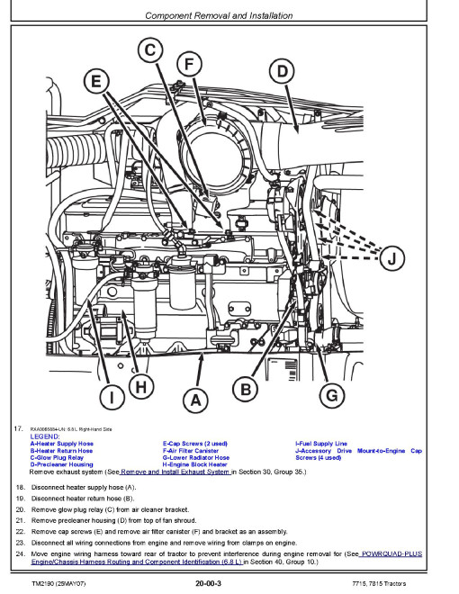 John Deere 7715 and 7815 Tractors (SN. from 070001) Repair Manual (TM2190) John Deere 7715 and 7815 Tractors (SN. from 070001) Repair Manual (TM2190)