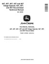 John Deere 447, 457, 467, 467 Silage Special, 547, 557 and 567 Round Balers (SN. from 300001) Technical Manual (TM2203)