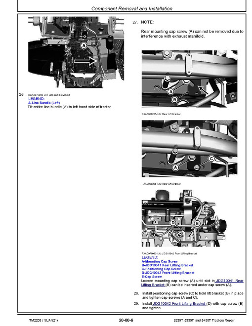 John Deere 8230T, 8330T and 8430T Tracked Tractors Repair Manual (TM2205) John Deere 8230T, 8330T and 8430T Tracked Tractors Repair Manual (TM2205)