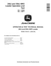 John Deere 244J (SN. before 23289) and 304J (SN. before 23371) Compact 4WD Loaders Operation and Test Manual (TM2206)