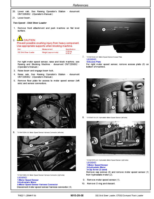 John Deere CT332 Compact Track Loaders and 332 Skid Steer Loaders Operation and Test Manual (TM2211)