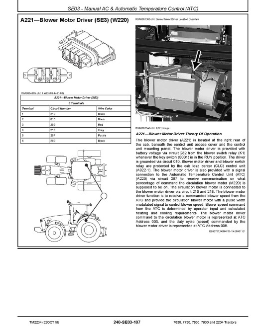 John Deere 2204, 7630, 7730, 7830 and 7930 Tractors Diagnostic Manual (TM2234) John Deere 2204, 7630, 7730, 7830 and 7930 Tractors Diagnostic Manual (TM2234)