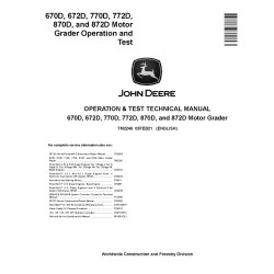 670D, 672D, 770D, 772D, 870D and 872D Motor Graders Operation and Test Manual (TM2246)