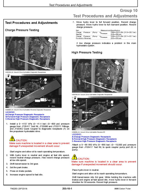 John Deere 9996 Cotton Pickers Operation and Test Manual (TM2253) John Deere 9996 Cotton Pickers Operation and Test Manual (TM2253)