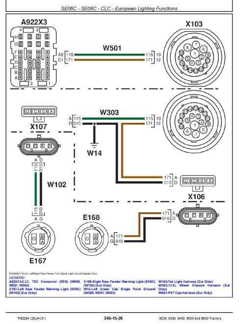 John Deere 9230, 9330, 9430, 9530 and 9630 4WD Articulated Tractors Diagnostic Manual (TM2254) John Deere 9230, 9330, 9430, 9530 and 9630 4WD Articulated Tractors Diagnostic Manual (TM2254)