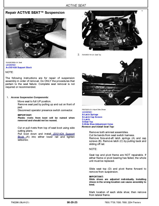 John Deere 2204, 7630, 7730, 7830 and 7930 Tractors Repair Manual (TM2266) John Deere 2204, 7630, 7730, 7830 and 7930 Tractors Repair Manual (TM2266)