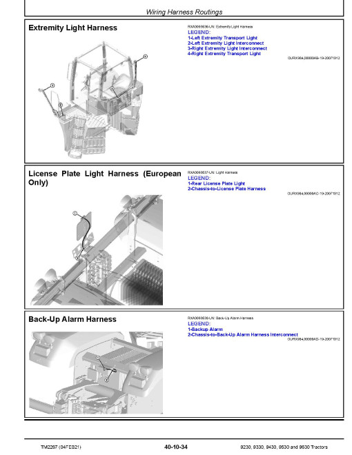 John Deere 9230, 9330, 9430, 9530 and 9630 4WD Articulated Tractors Repair Manual (TM2267) John Deere 9230, 9330, 9430, 9530 and 9630 4WD Articulated Tractors Repair Manual (TM2267)