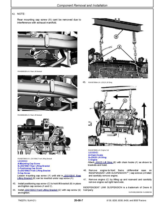 John Deere 8130, 8230, 8330, 8430 and 8530 Tractors Repair Manual (TM2270) John Deere 8130, 8230, 8330, 8430 and 8530 Tractors Repair Manual (TM2270)
