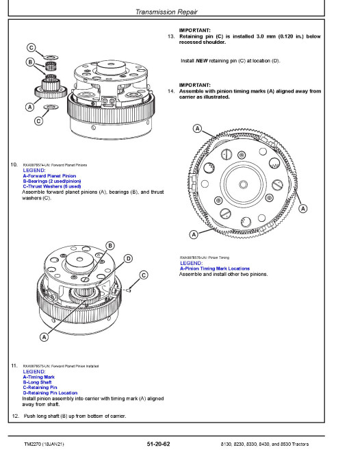 John Deere 8130, 8230, 8330, 8430 and 8530 Tractors Repair Manual (TM2270) John Deere 8130, 8230, 8330, 8430 and 8530 Tractors Repair Manual (TM2270)