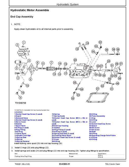 John Deere 700J (SN. before 139435) Crawler Dozers Repair Manual (TM2291) John Deere 700J (SN. before 139435) Crawler Dozers Repair Manual (TM2291)