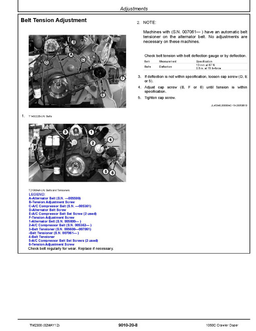 John Deere 1050C Crawler Dozers Operation and Test Manual (TM2300) John Deere 1050C Crawler Dozers Operation and Test Manual (TM2300)