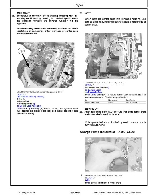 John Deere Select Series X500, X520, X530, X534 and X540 Multi-Terrain Lawn Tractors Technical Manual (TM2309) John Deere Select Series X500, X520, X530, X534 and X540 Multi-Terrain Lawn Tractors Technical Manual (TM2309)