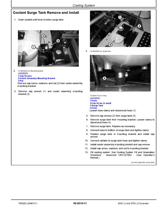 John Deere 240D LC and 270D LC Crawler Excavators Repair Manual (TM2323) John Deere 240D LC and 270D LC Crawler Excavators Repair Manual (TM2323)