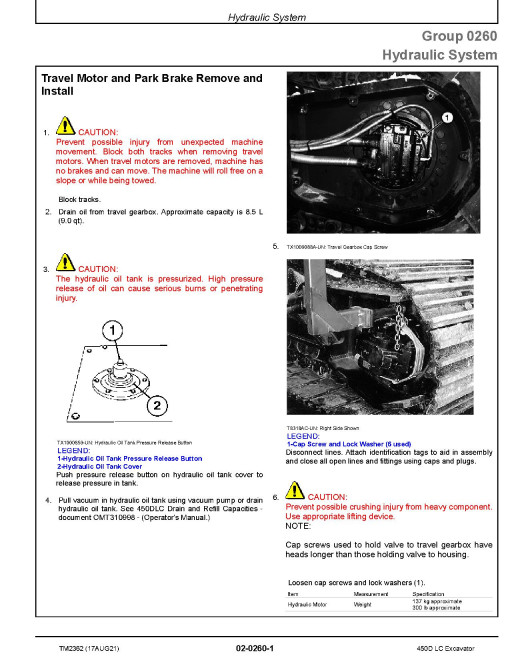 John Deere 450D LC Crawler Excavators Repair Manual (TM2362) John Deere 450D LC Crawler Excavators Repair Manual (TM2362)