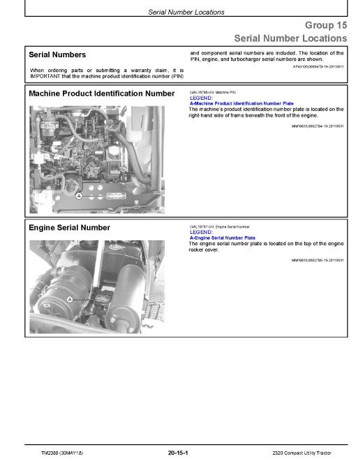 John Deere 2320 (SN. from 102001) Compact Utility Tractors Diagnostic and Repair Technical Manual (TM2388) John Deere 2320 (SN. from 102001) Compact Utility Tractors Diagnostic and Repair Technical Manual (TM2388)