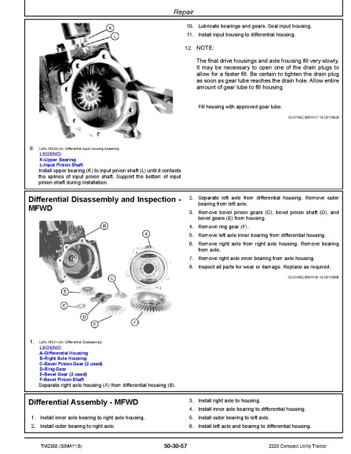 John Deere 2320 (SN. from 102001) Compact Utility Tractors Diagnostic and Repair Technical Manual (TM2388) John Deere 2320 (SN. from 102001) Compact Utility Tractors Diagnostic and Repair Technical Manual (TM2388)