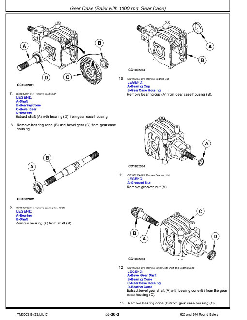 John Deere 623 and 644 Round Balers (European Edition) Technical Manual (TM300319) John Deere 623 and 644 Round Balers (European Edition) Technical Manual (TM300319)
