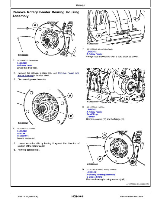 John Deere 960 and 990 Round Balers Repair Manual (TM300419) John Deere 960 and 990 Round Balers Repair Manual (TM300419)