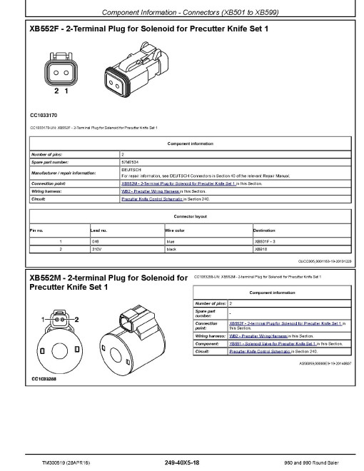 John Deere 960 and 990 Round Balers Diagnostic Manual (TM300519) John Deere 960 and 990 Round Balers Diagnostic Manual (TM300519)