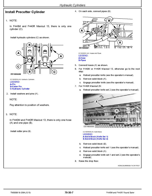 John Deere F440M and F440R Round Balers Repair Manual (TM300919) John Deere F440M and F440R Round Balers Repair Manual (TM300919)