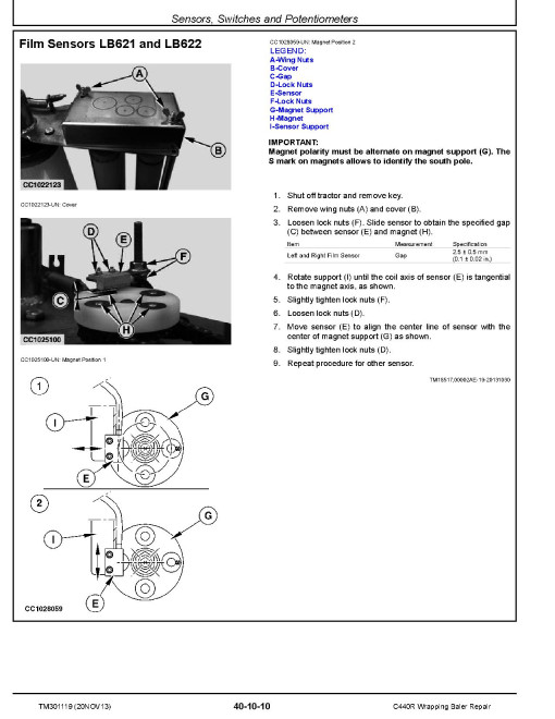 John Deere C440R Wrapping Balers Repair Manual (TM301119) John Deere C440R Wrapping Balers Repair Manual (TM301119)