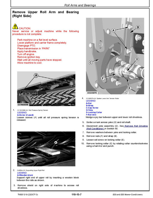 John Deere 830 and 835 Mower-Conditioners (European Edition) Technical Manual (TM301319) John Deere 830 and 835 Mower-Conditioners (European Edition) Technical Manual (TM301319)