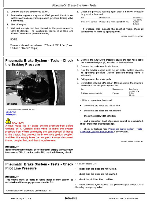 John Deere V451R and V461R Round Balers Diagnostic Manual (TM301919) John Deere V451R and V461R Round Balers Diagnostic Manual (TM301919)