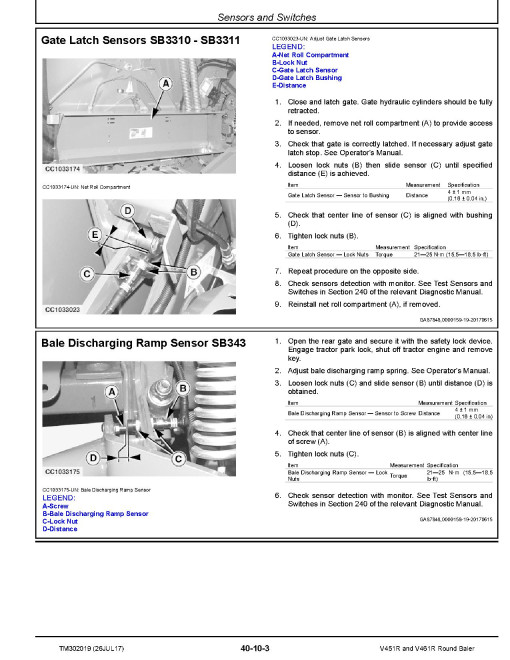 John Deere V451R and V461R Round Balers Repair Manual (TM302019) John Deere V451R and V461R Round Balers Repair Manual (TM302019)