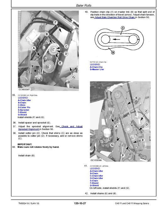 John Deere C451R and C461R Wrapping Balers Repair Manual (TM302419) John Deere C451R and C461R Wrapping Balers Repair Manual (TM302419)