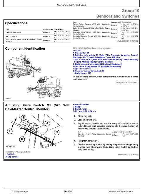 John Deere 565 and 575 Round Balers (European Edition) Technical Manual (TM3282) John Deere 565 and 575 Round Balers (European Edition) Technical Manual (TM3282)