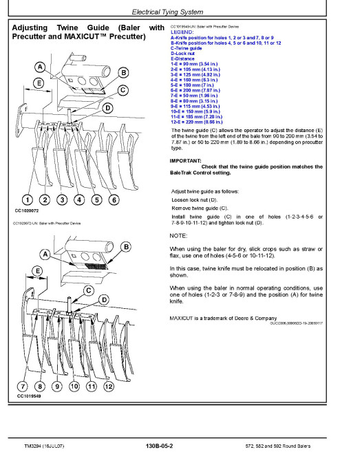 John Deere 572, 582 and 592 Round Balers Technical Manual (TM3294) John Deere 572, 582 and 592 Round Balers Technical Manual (TM3294)