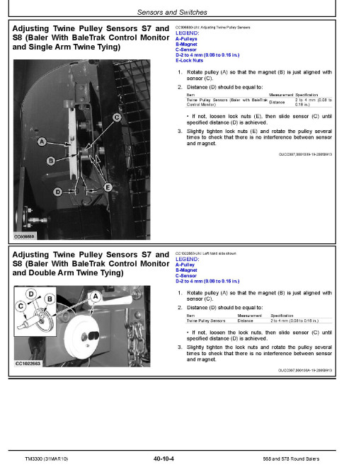 John Deere 568 and 578 Round Balers (SN. from 360001) Technical Manual (TM3300) John Deere 568 and 578 Round Balers (SN. from 360001) Technical Manual (TM3300)