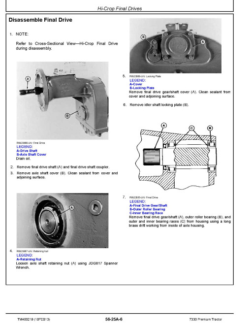 John Deere 7330 Premium Tractors (North America) Repair Manual (TM400219) John Deere 7330 Premium Tractors (North America) Repair Manual (TM400219)