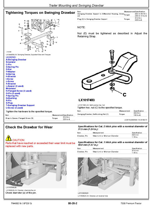 John Deere 7330 Premium Tractors (North America) Repair Manual (TM400219) John Deere 7330 Premium Tractors (North America) Repair Manual (TM400219)