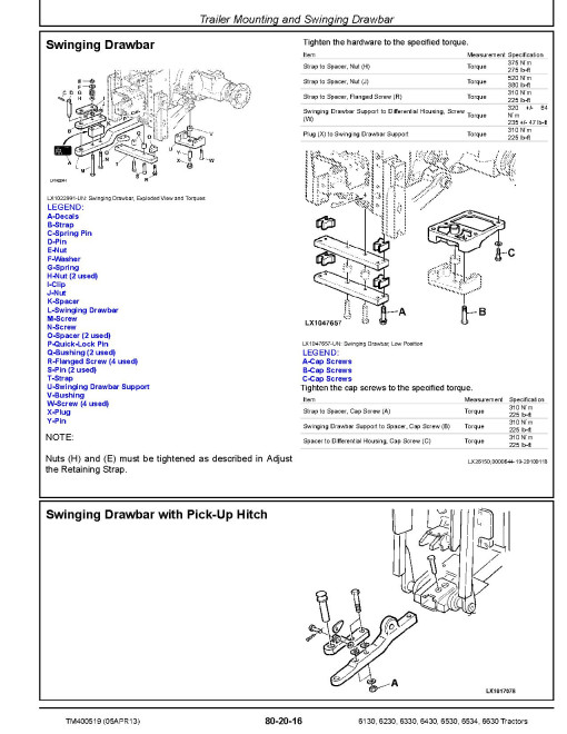 John Deere 6130, 6230, 6330, 6430, 6530, 6534 and 6630 Tractors (European Edition) Repair Manual (TM400519) John Deere 6130, 6230, 6330, 6430, 6530, 6534 and 6630 Tractors (European Edition) Repair Manual (TM400519)