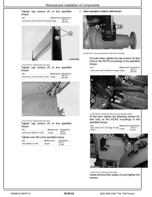 John Deere 6230, 6330, 6430, 7130 and 7230 Tractors (North American Edition) Repair Manual (TM400819) John Deere 6230, 6330, 6430, 7130 and 7230 Tractors (North American Edition) Repair Manual (TM400819)