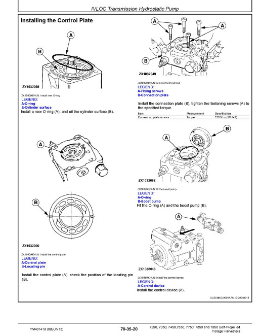 John Deere 7250, 7350, 7450, 7550, 7750, 7850 and 7950 Self-Propelled Forage Harvesters Repair Manual (TM401419) John Deere 7250, 7350, 7450, 7550, 7750, 7850 and 7950 Self-Propelled Forage Harvesters Repair Manual (TM401419)