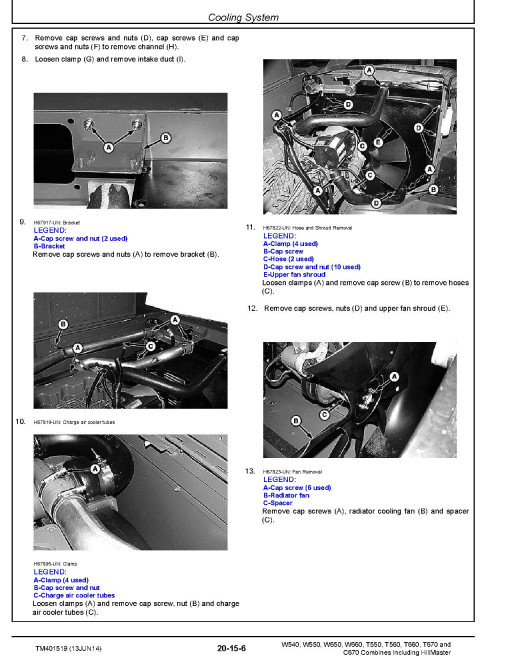 John Deere C670, T550, T560, T660, T670, W540, W550, W650 and W660 Combines (European Edition) Repair Manual (TM401519) John Deere C670, T550, T560, T660, T670, W540, W550, W650 and W660 Combines (European Edition) Repair Manual (TM401519)