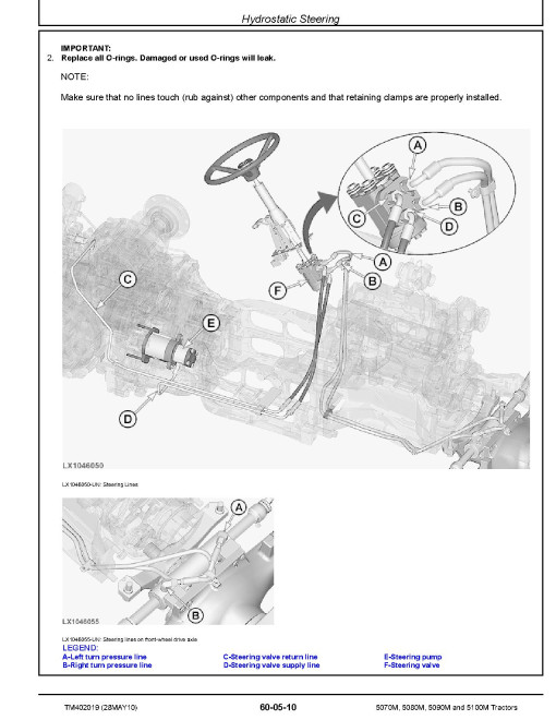 John Deere 5070M, 5080M, 5090M and 5100M Tractors (European Edition) Repair Manual (TM402019) John Deere 5070M, 5080M, 5090M and 5100M Tractors (European Edition) Repair Manual (TM402019)