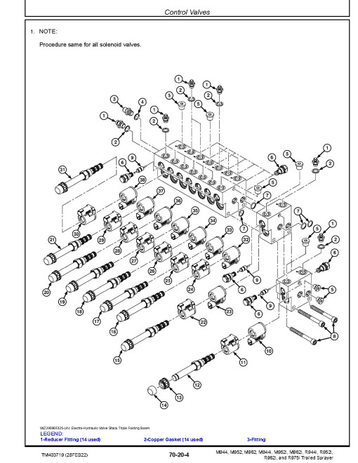 John Deere R944i, R952i, R962i, R975i, M944, M944i, M952, M952i, M962, M962i Trailed Sprayers (European Edition) Repair Manual (TM403719) John Deere R944i, R952i, R962i, R975i, M944, M944i, M952, M952i, M962, M962i Trailed Sprayers (European Edition) Repair Manual (TM403719)